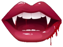 Glossy vampire lips from the Boo at the Zoo campaign